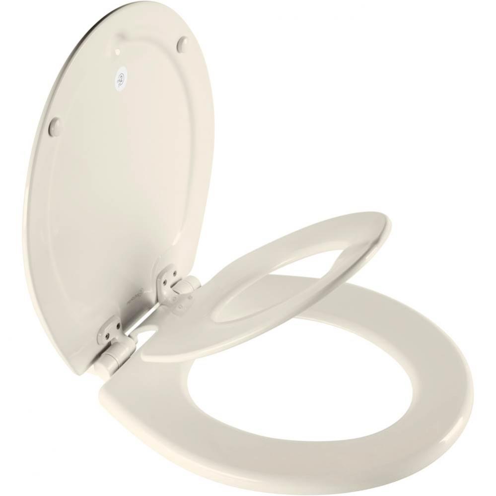 Bemis NextStep2&#xae; Child/Adult Round Toilet Seat in Biscuit with STA-TITE&#xae; Seat Fastening