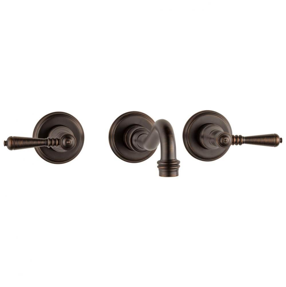 Tresa&#xae; Two-Handle Wall Mount Lavatory Faucet with Lever Handles 1.2 GPM