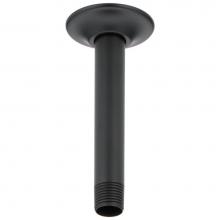 Delta Faucet RP61058BL - Universal Showering Components Shower Arm & Flange - 6'' Ceiling Mount