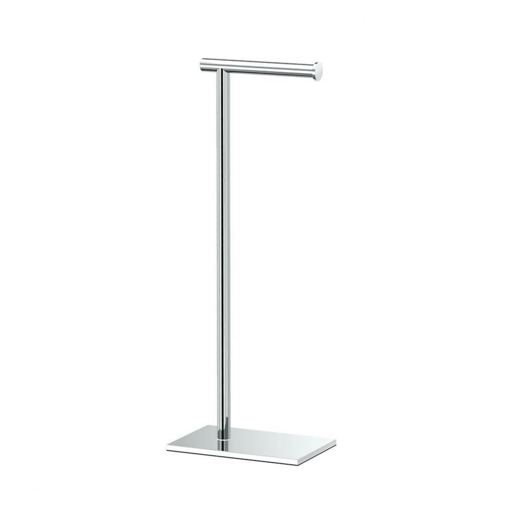 Square Freestanding Toilet Paper Holder, Chrome
