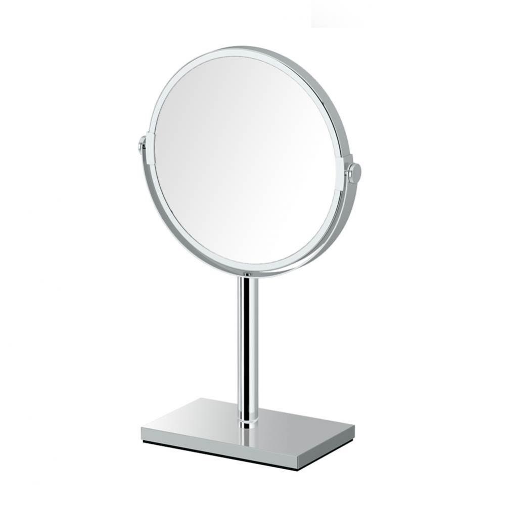 Countertop 12.5&apos;&apos;H Rectangle Base Mirror, Chrome
