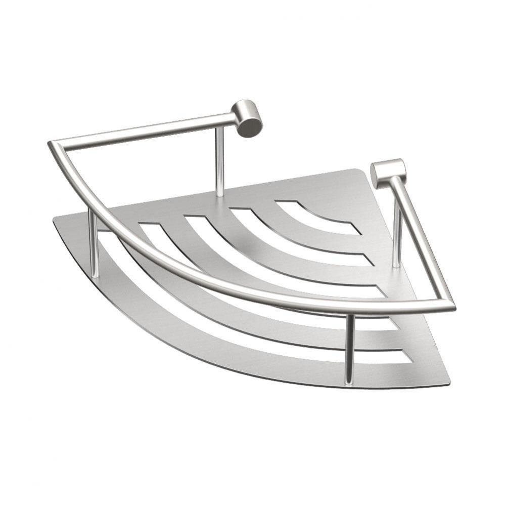 Elegant Corner Shelf 11&apos;&apos;L, Brushed Nickel