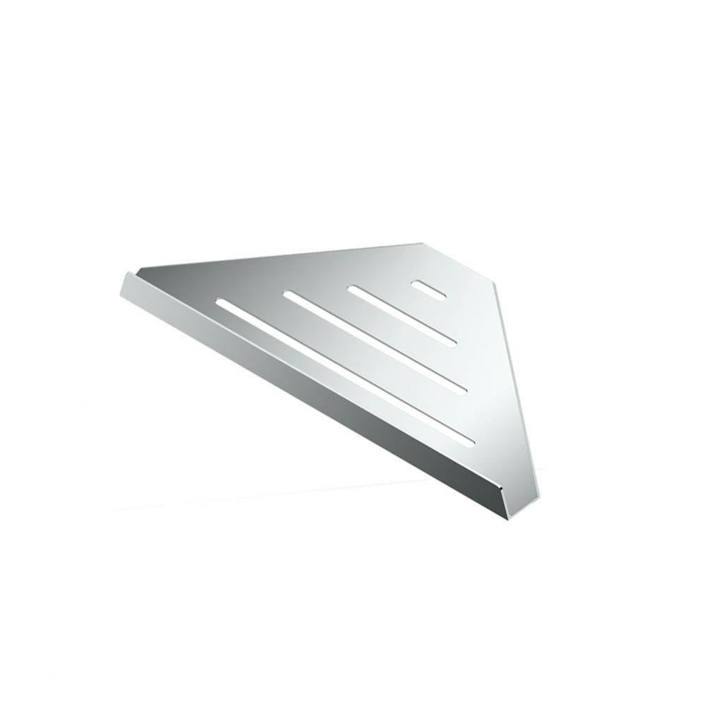Elegant Corner Shelf, 9&apos;&apos;L, Chrome