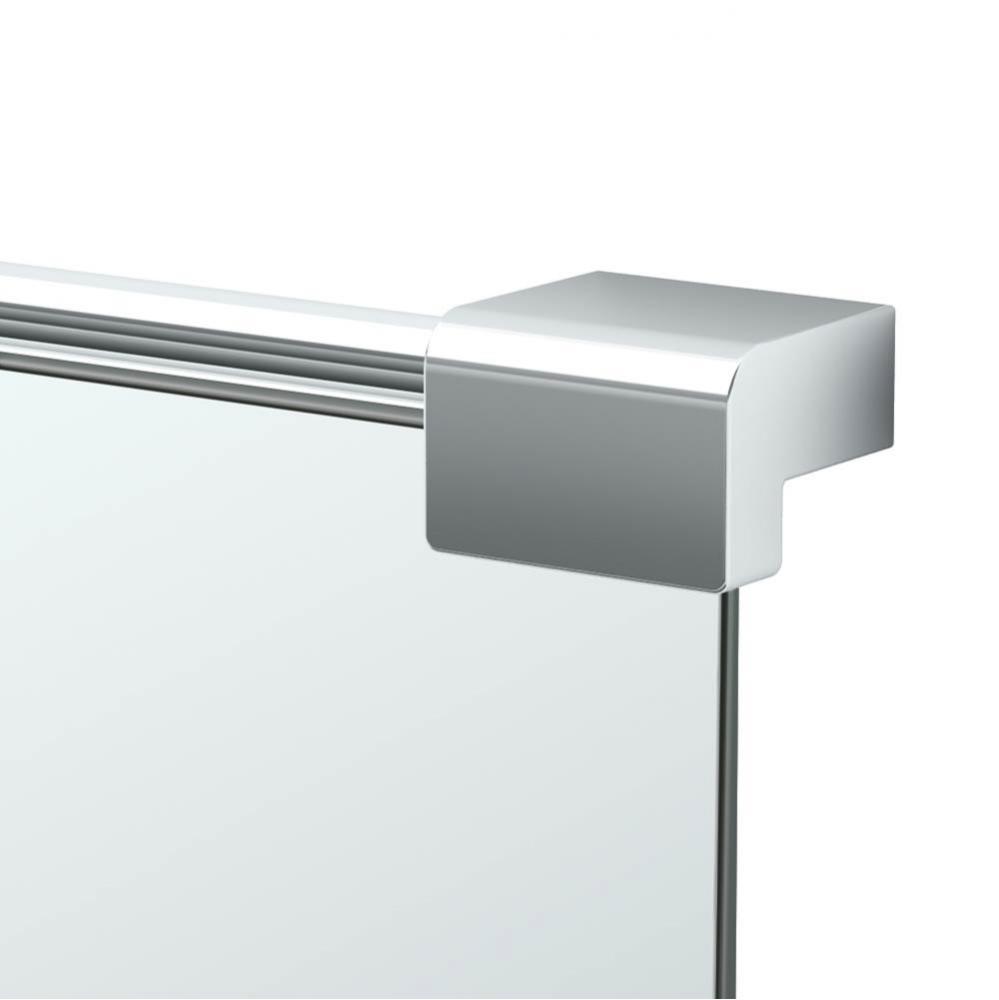 Fixed Mount 30&apos;&apos;H Frameless Rectangle D&#xe9;cor Mirror Chrome