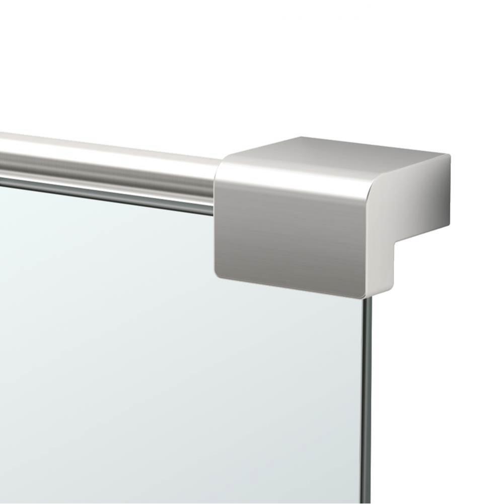 Fixed Mount 24&apos;&apos;H Frameless Rectangle D&#xe9;cor Mirror Satin Nickel
