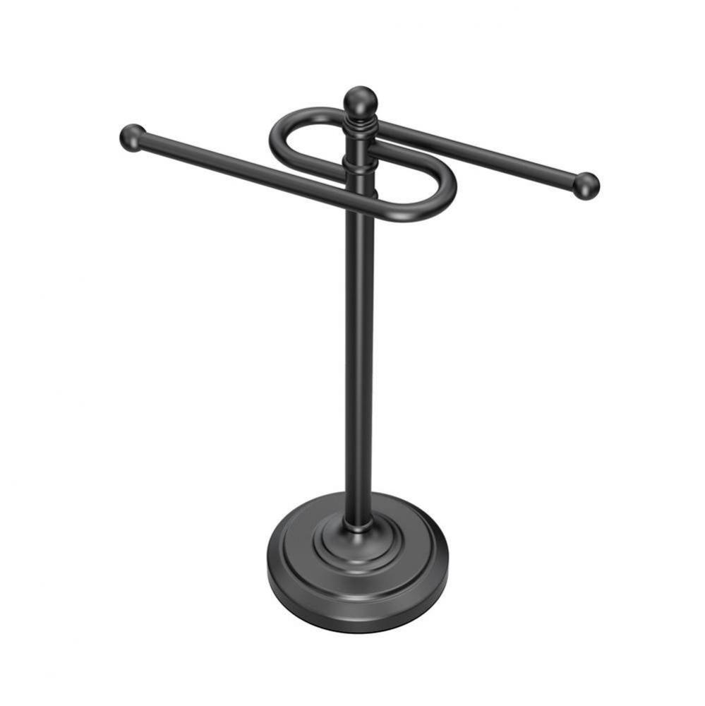 Countertop S-Style Hand Towel Holder Matte Black