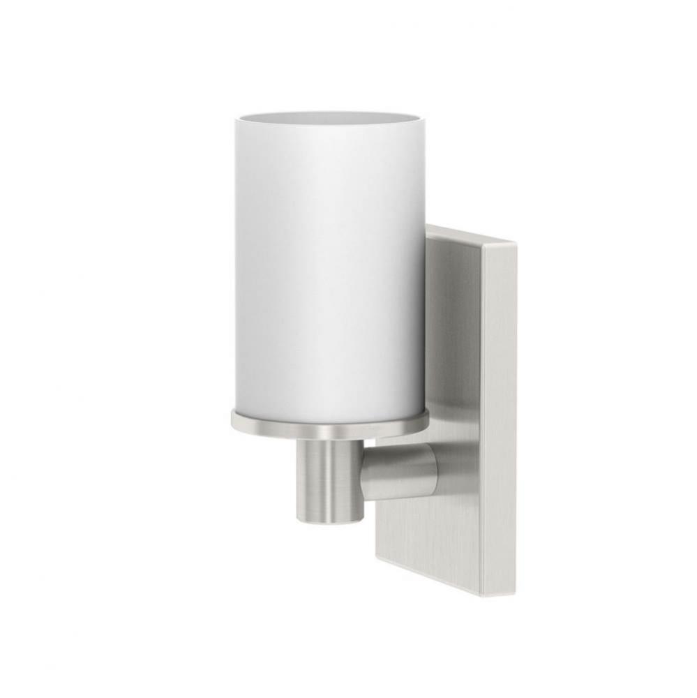 Modern Farmhouse Single Sconce, Satin Nickel