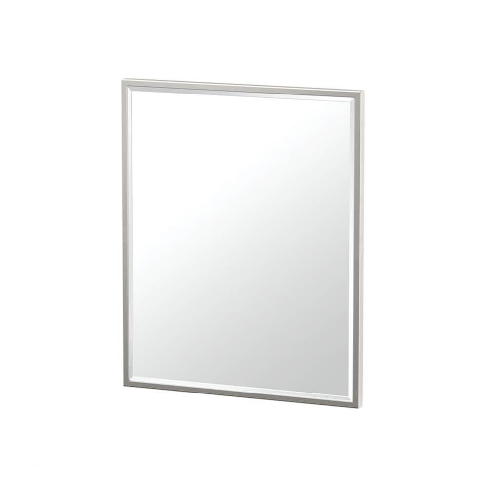 Flush Mount EZ Hanging 25&apos;&apos;H Framed Oval Mirror, Satin Nickel