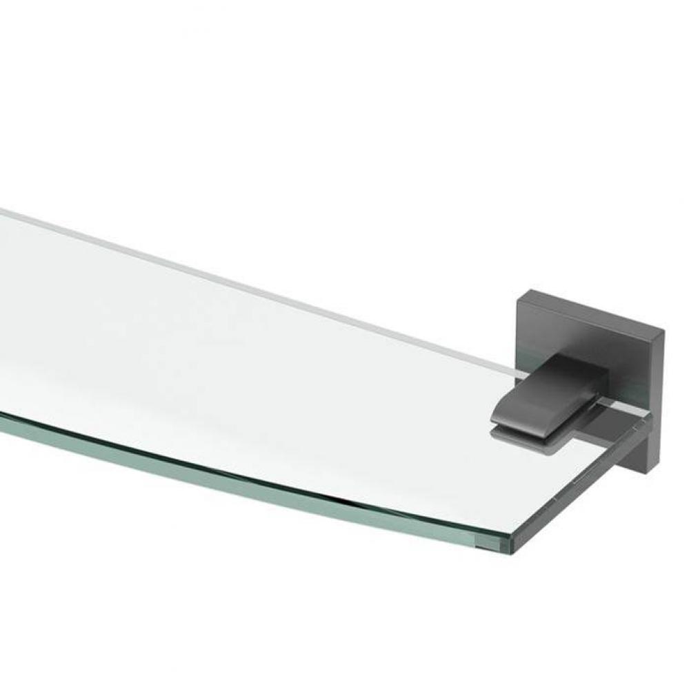 Elevate Vanity Glass Shelf, Matte Black