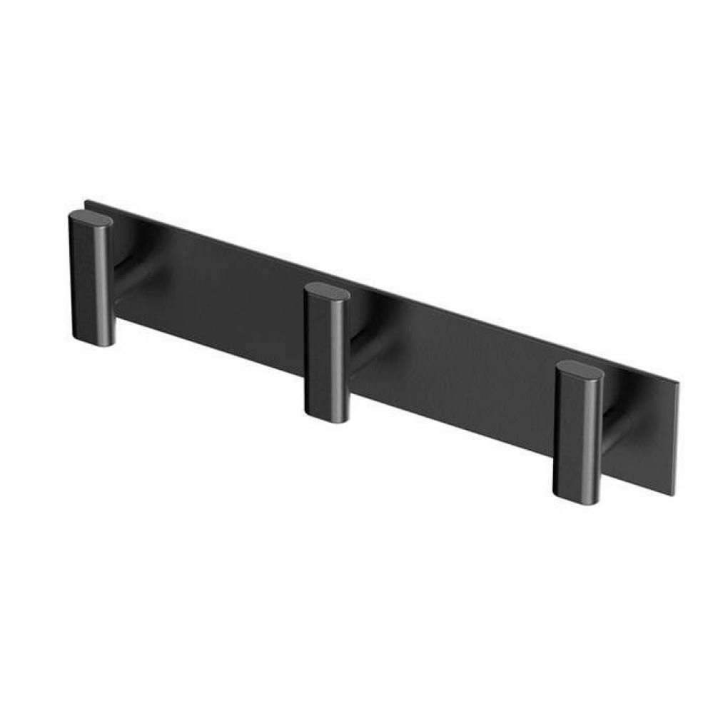 Elevate All Modern D&#xe9;cor 11&apos;&apos; L Triple Robe Hook, Matte Black