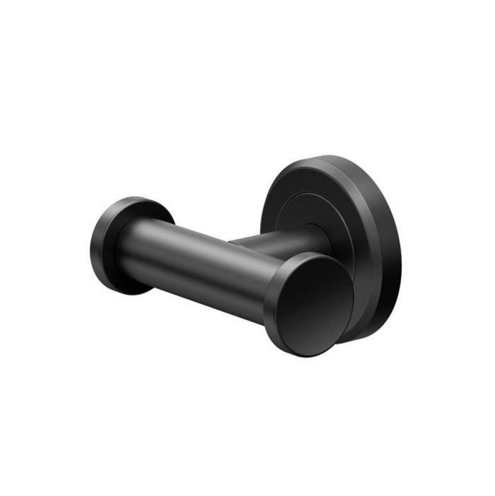 Latitude Double Robe Hook, Matte Black