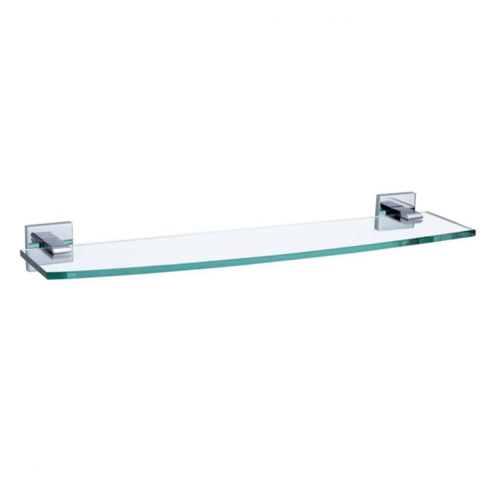 Elevate Vanity Glass Shelf, Chrome