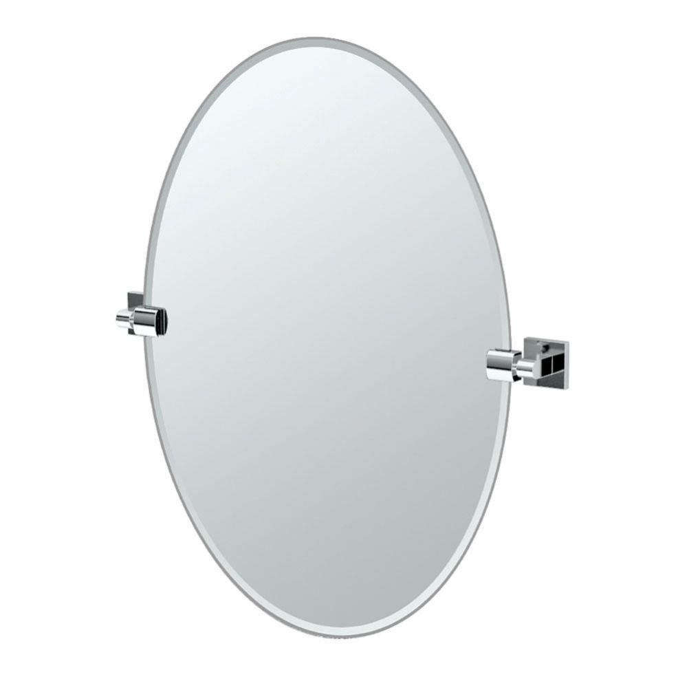 Elevate 26.5&apos;&apos;H Frameless Oval Mirror, Chrome