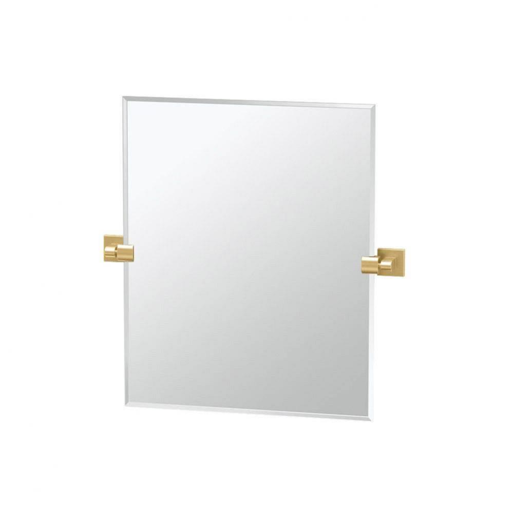 Elevate 24&apos;&apos;H Framed Rectangle Mirror, Brush Brass