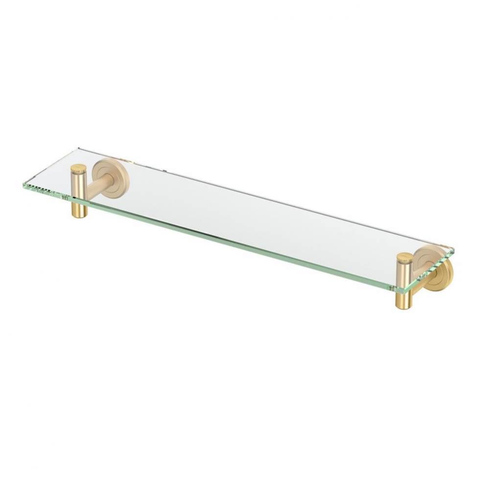 Latitude Vanity Glass Shelf, Brushed Brass