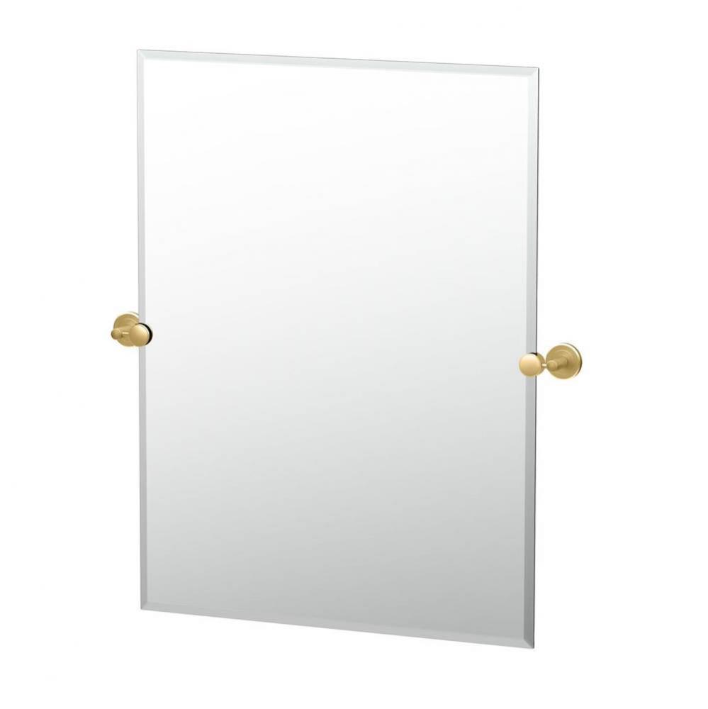 Latitude 31.5&apos;&apos;H Frameless Rectangle Mirror Brushed Brass