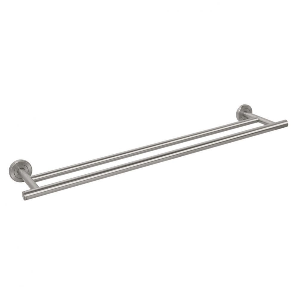 Latitude Double Towel Bar, Satin Nickel