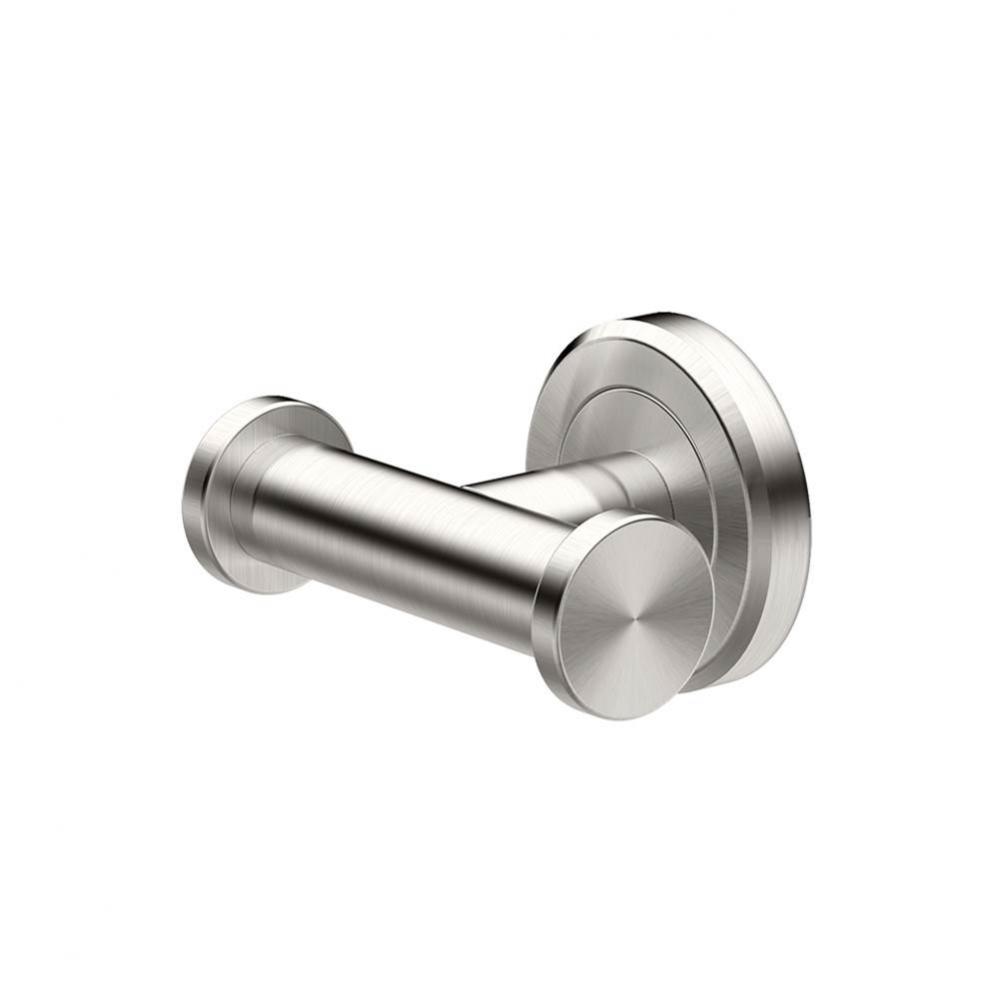 Latitude Double Robe Hook, Satin Nickel