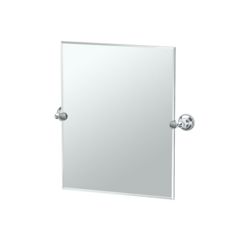 Tiara 24&apos;&apos;H Frameless Rectangular Mirror, Chrome