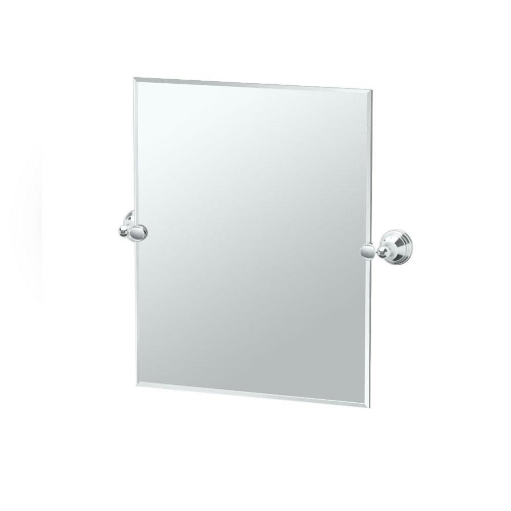 Charlotte 24&apos;&apos;H Frameless Rectangular Mirror, Chrome