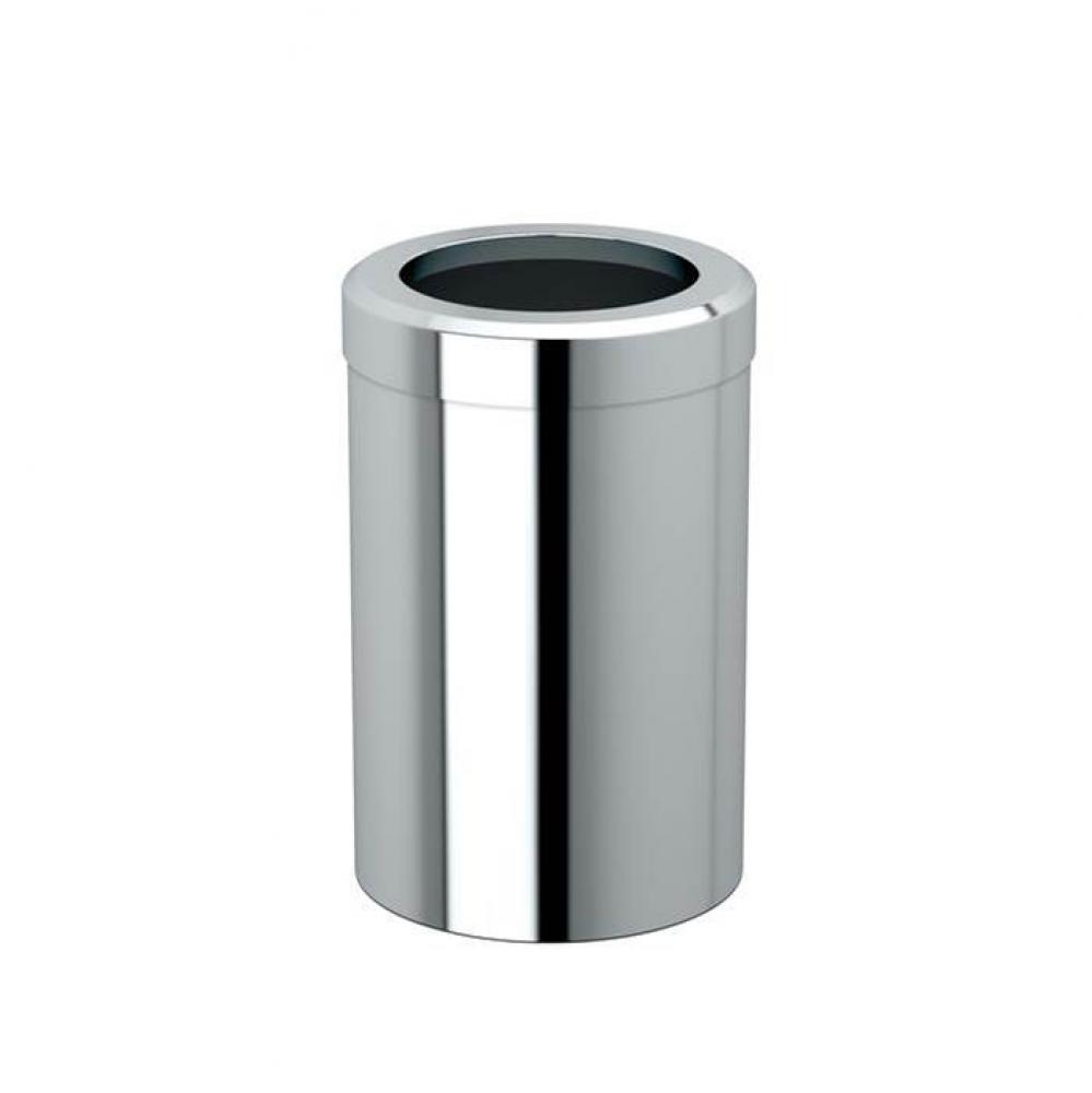 Wastebasket Round 11.875&apos;&apos;H, Chrome