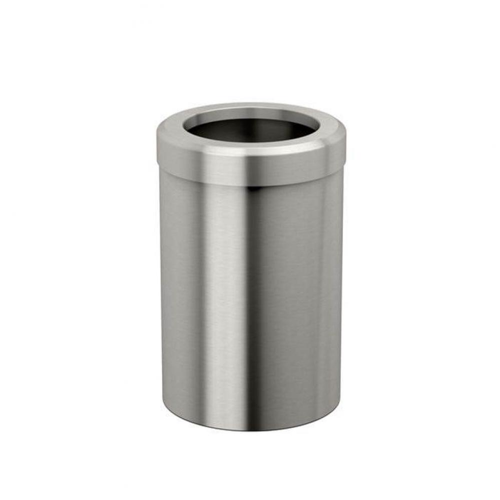 Wastebasket Round 11.875&apos;&apos;H, Satin Nickel