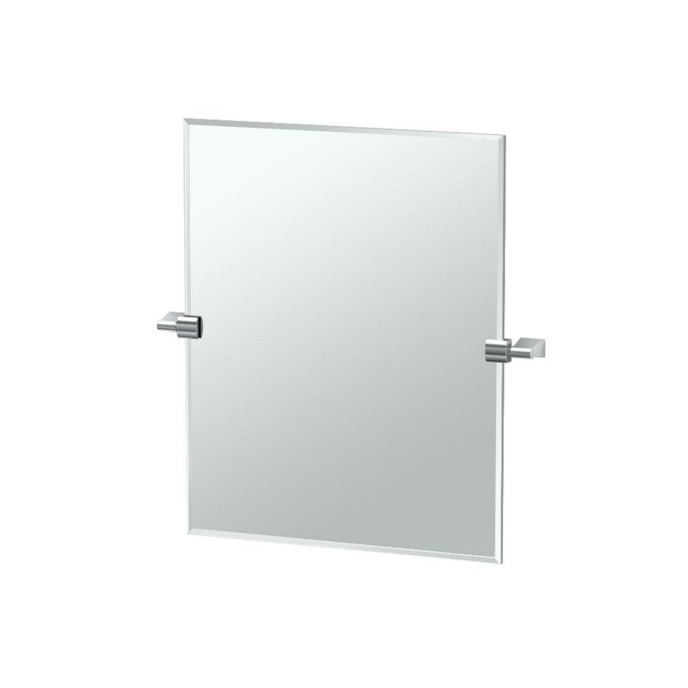 Bleu 24&apos;&apos;H Frameless Rectangle Mirror, Chrome