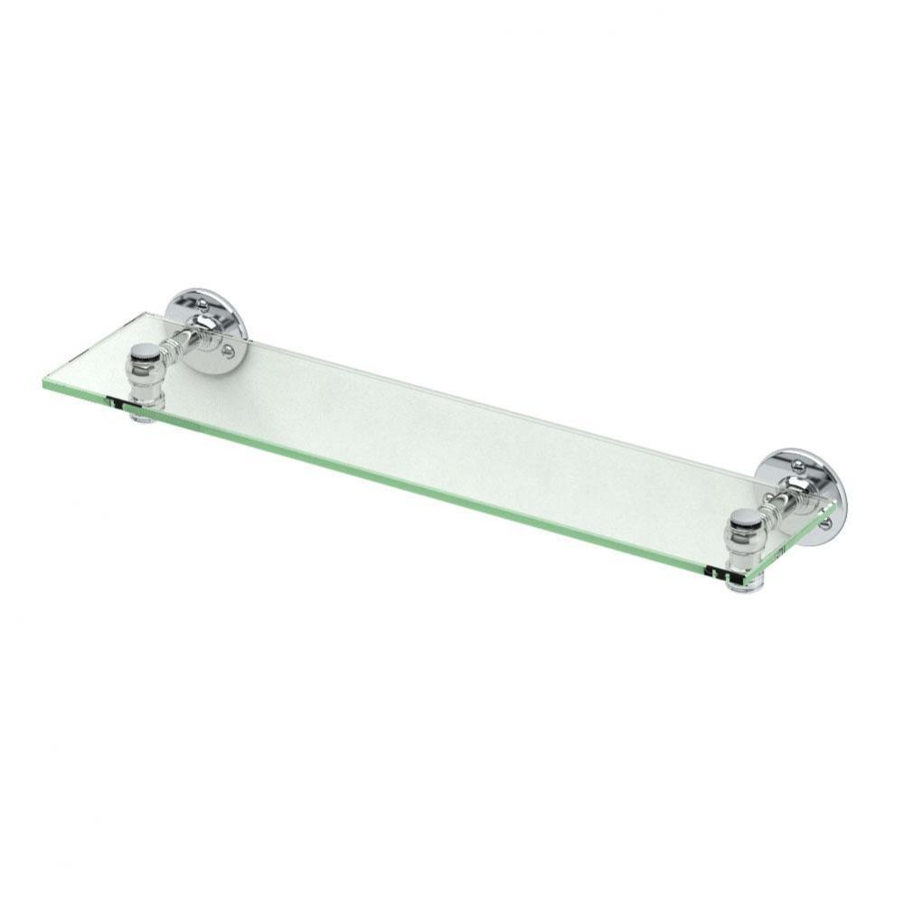 Cafe Vanity Glass Shelf, Chrome