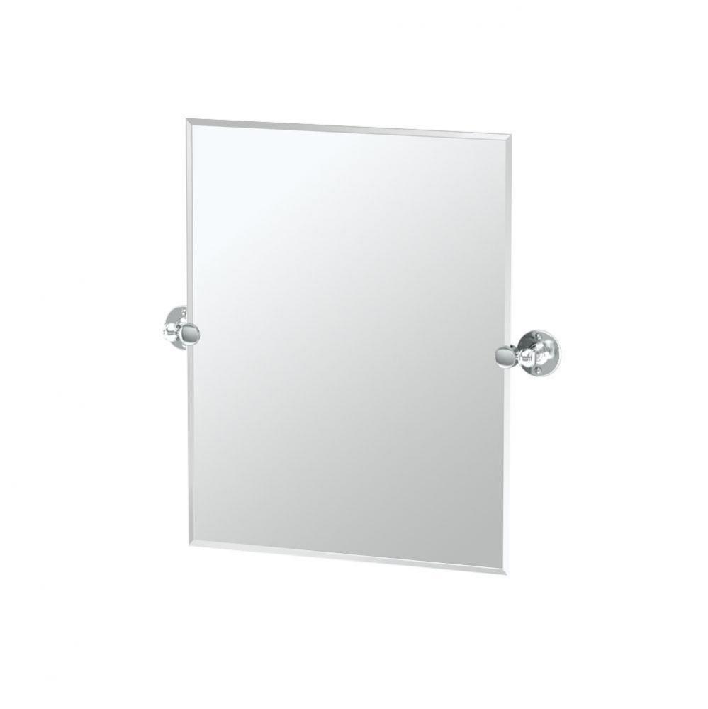 Cafe 24&apos;&apos;H Frameless Rectangle Mirror, Chrome