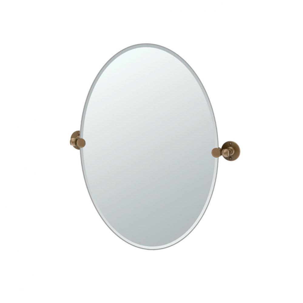 Cafe 26.5&apos;&apos;H Frameless Oval Mirror Bronze
