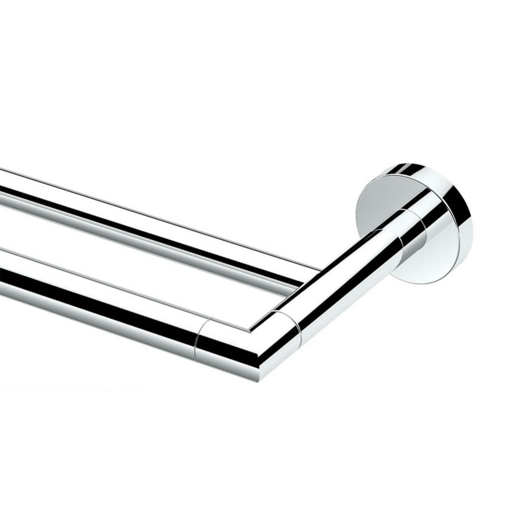Glam 24&apos;&apos;L Double Towel Bar, Chrome