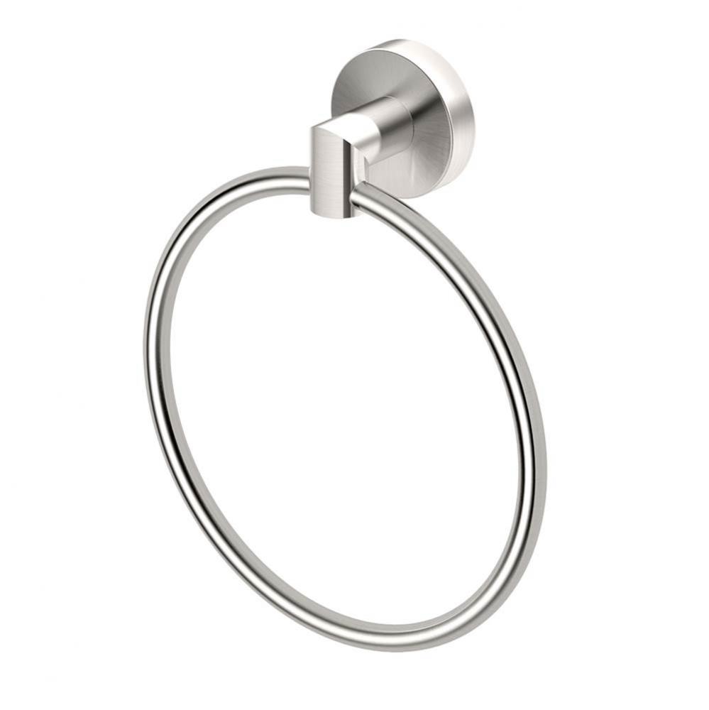 Glam Towel Ring, Satin Nickel