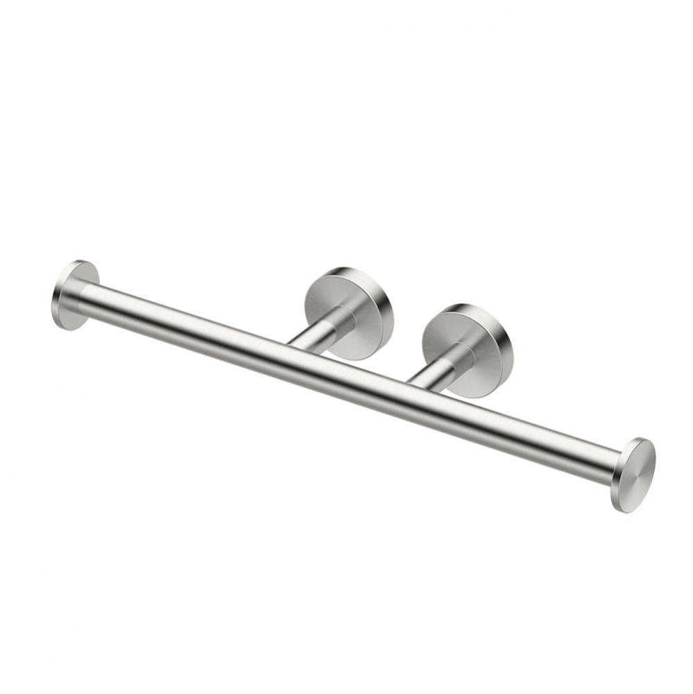 Glam Double TP Holder, Satin Nickel