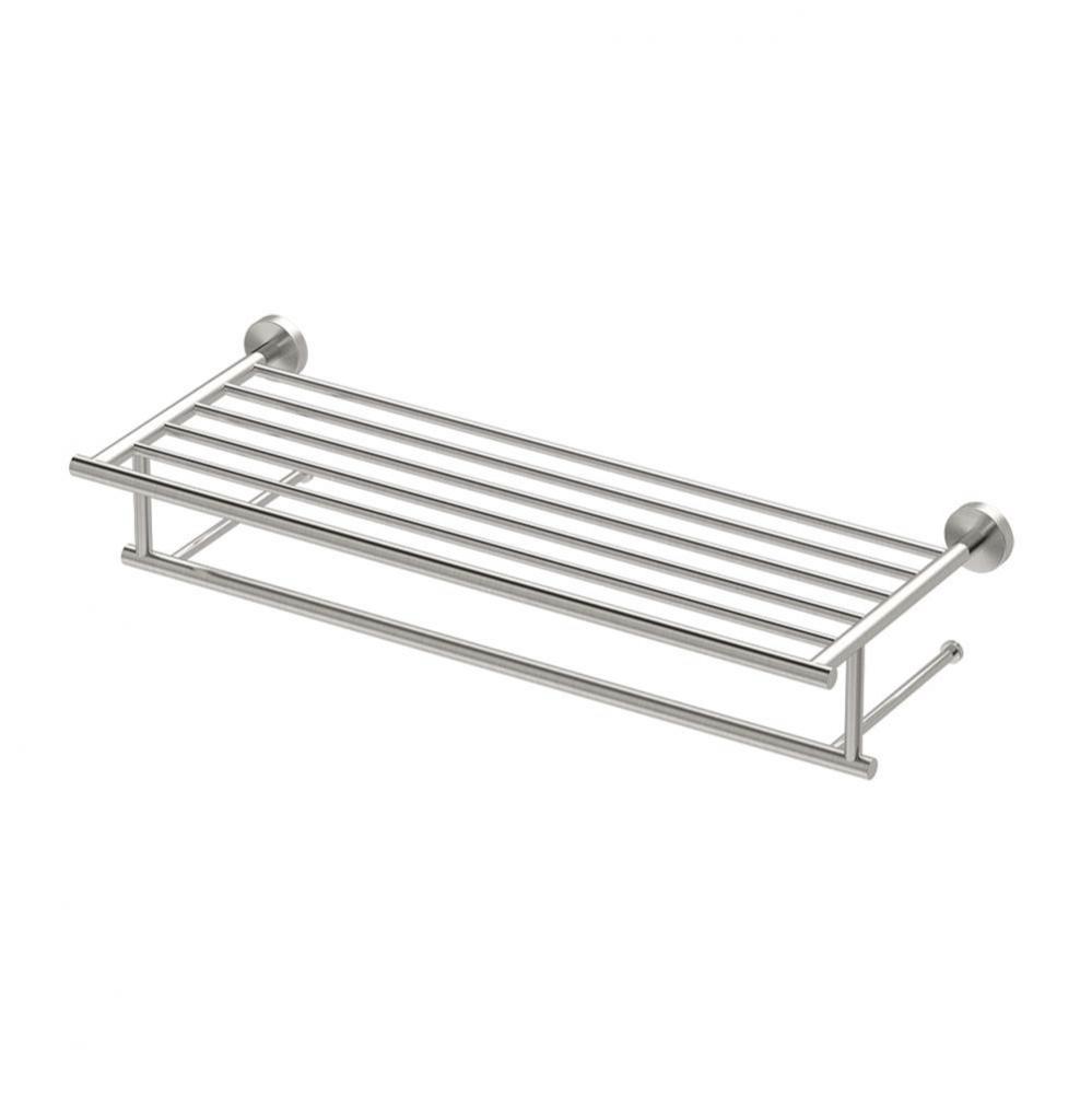Glam 24&apos;&apos;L Minimalist Towel Rack, Satin Nickel