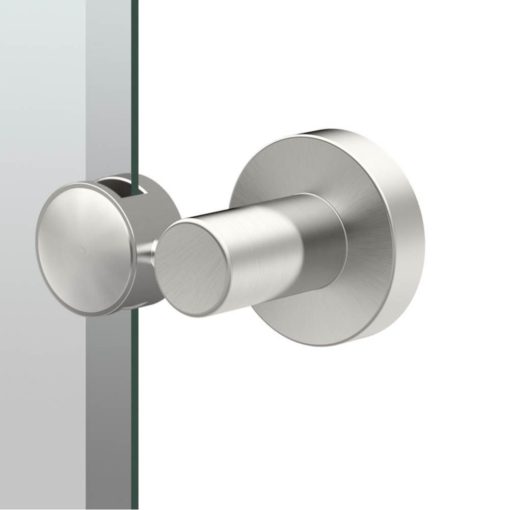 Glam 26.5&apos;&apos;H Frameless Oval Mirror, Satin Nickel