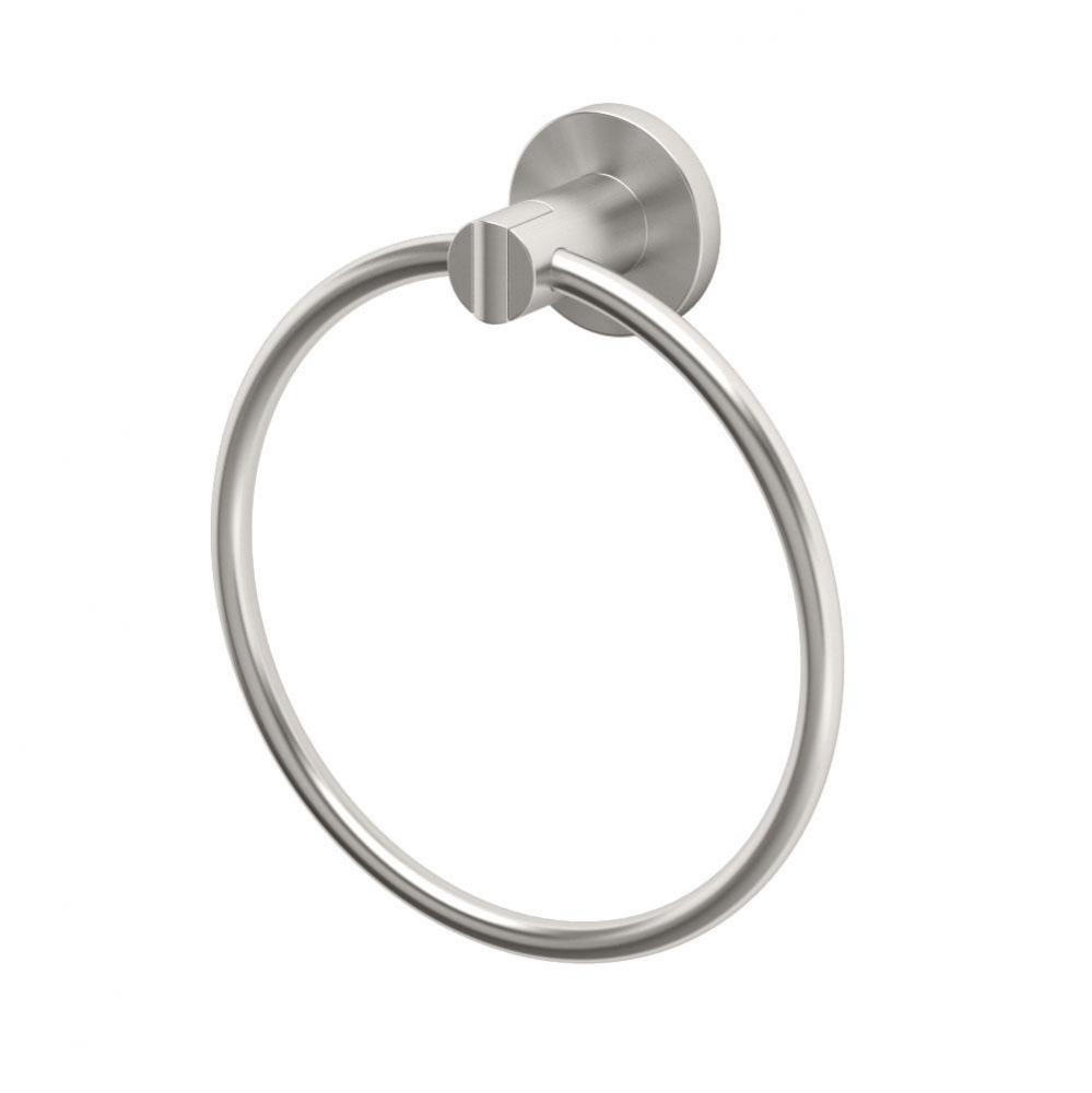 Channel Towel Ring, Satin Nickel