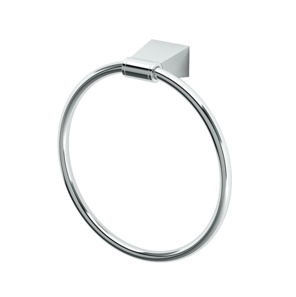 Bleu Towel Ring, Chrome
