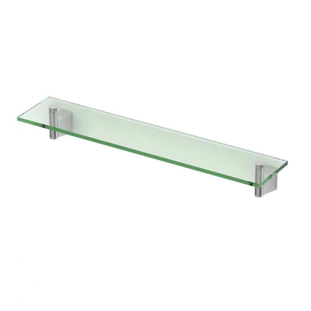 Bleu Vanity Glass Shelf, Chrome