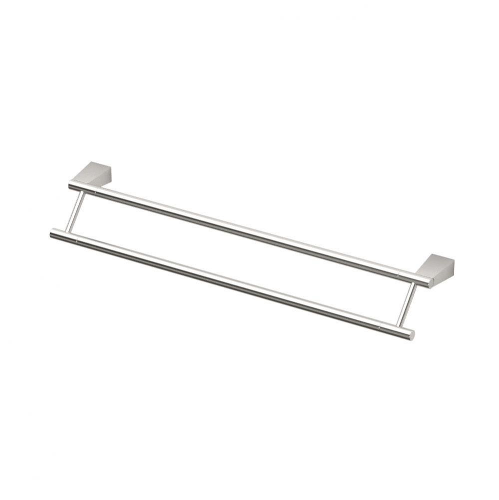 Bleu 24&apos;&apos;L  Double Towel Bar, Satin Nickel
