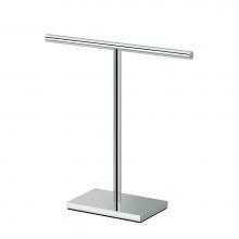 Gatco 1444B - Countertop T-Shape Hand Towel Holder 11''H, Satin Brass
