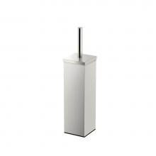 Gatco 1489 - Elegant Square Toilet Brush Holder Satin Nickel