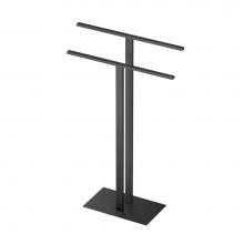 Gatco 1552MX - Modern Floor Towel Stand, Matte Black