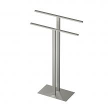 Gatco 1552SN - Modern Floor Towel Stand, Satin Nickel