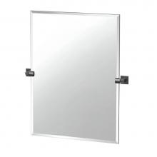 Gatco 4059MXS - Elevate 31.5''H Frameless Rectangle Mirror, Matte Black
