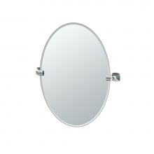 Gatco 4149 - Jewel 26.5''H Frameless Oval Mirror, Chrome