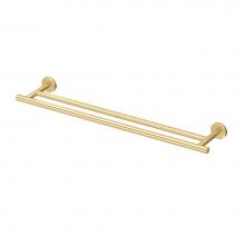 Gatco 4234 - Latitude 24'' Double Towel Bar, Brushed Brass