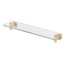 Gatco 4236 - Latitude Vanity Glass Shelf, Brushed Brass