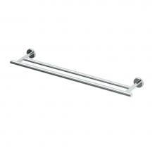 Gatco 4244 - Latitude 24''L Double Towel Bar, Chrome
