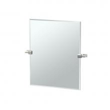Gatco 4389SM - Bleu 24''H Frameless Rectangle Mirror, Satin Nickel