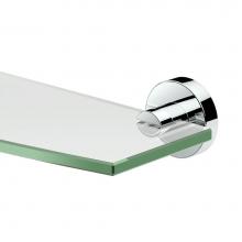 Gatco 4636 - Glam Vanity Glass Shelf, Chrome